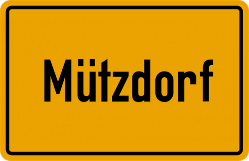 Ortsschild Mützdorf