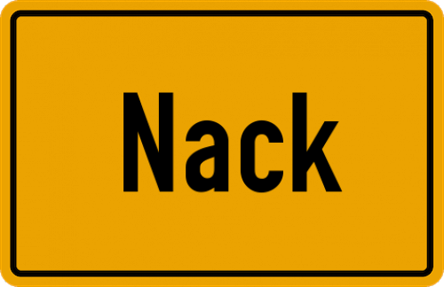 Ortsschild Nack, Rheinhessen