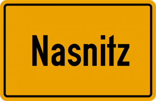 Ortsschild Nasnitz, Oberpfalz