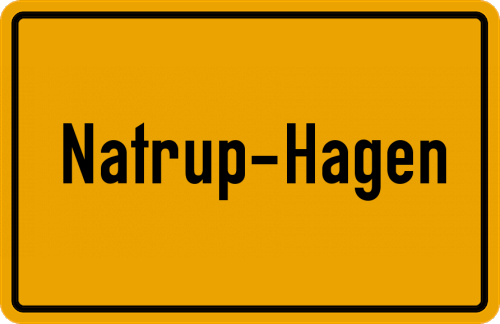 Ortsschild Natrup-Hagen