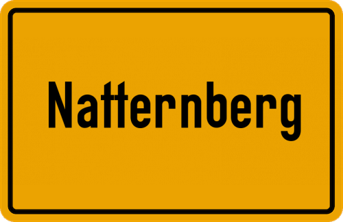 Ortsschild Natternberg, Niederbayern