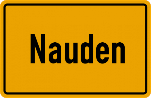 Ortsschild Nauden, Kreis Lüchow-Dannenberg