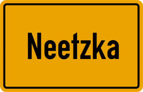 Ortsschild Neetzka