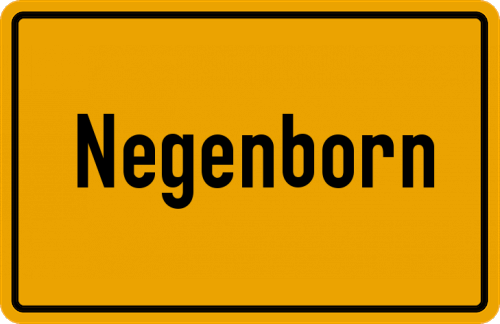 Ortsschild Negenborn, Kreis Einbeck