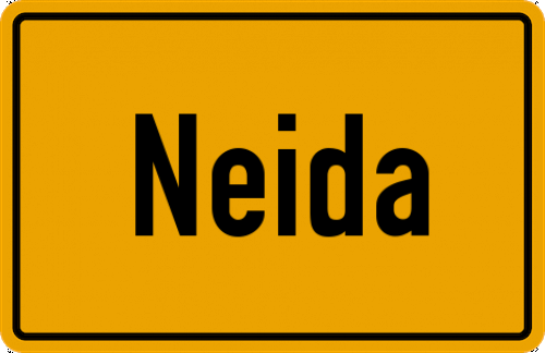 Ortsschild Neida