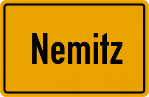 Ortsschild Nemitz