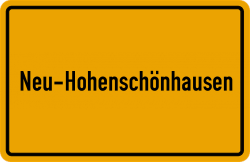 Ortsschild Neu-Hohenschönhausen