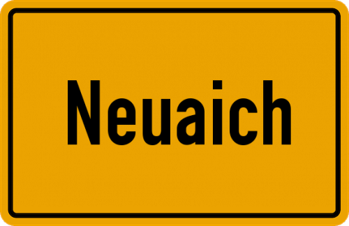 Ortsschild Neuaich, Rott