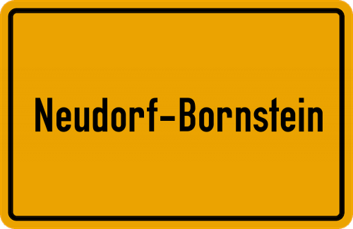 Ortsschild Neudorf-Bornstein