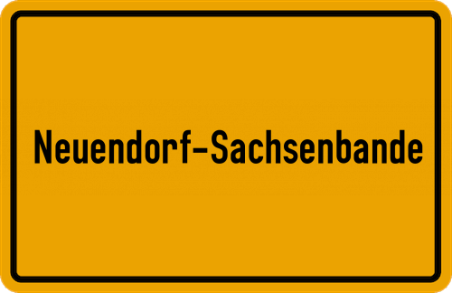 Ortsschild Neuendorf-Sachsenbande