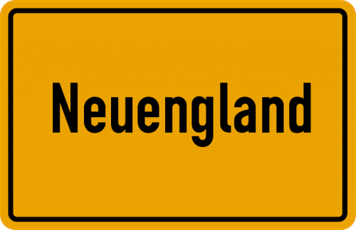 Ortsschild Neuengland