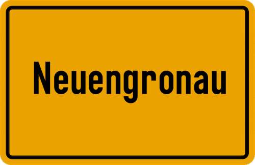 Ortsschild Neuengronau