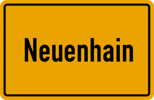 Ortsschild Neuenhain, Taunus