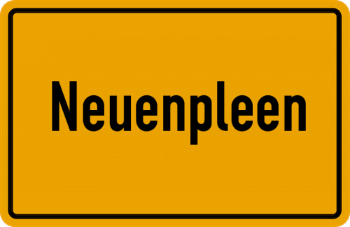 Ortsschild Neuenpleen