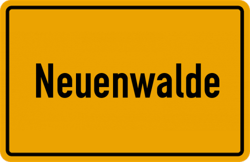 Ortsschild Neuenwalde, Kreis Wesermünde