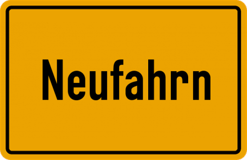 Ortsschild Neufahrn, Kreis Starnberg