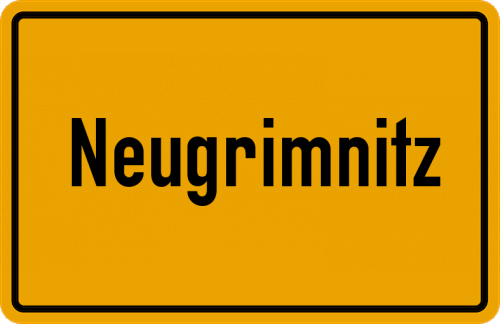 Ortsschild Neugrimnitz