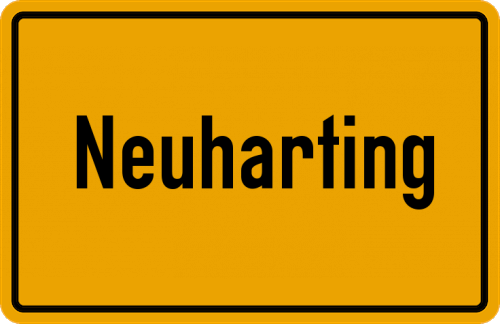 Ortsschild Neuharting, Oberbayern