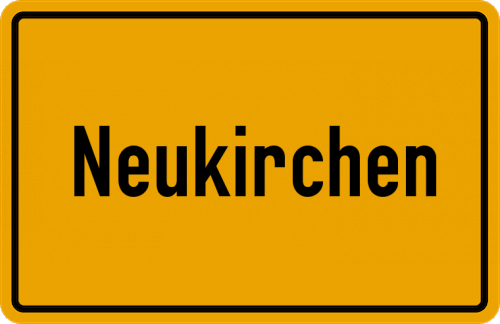 Ortsschild Neukirchen, Kreis Hünfeld