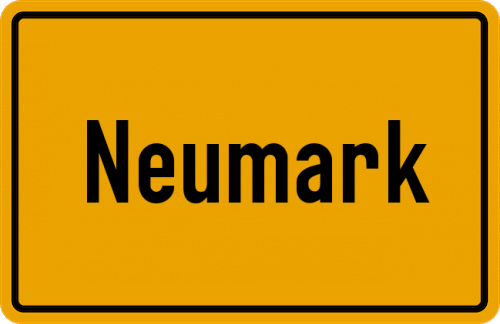 Ortsschild Neumark, Sachsen
