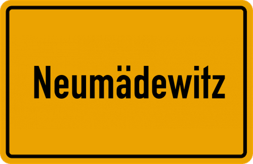 Ortsschild Neumädewitz