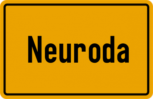 Ortsschild Neuroda
