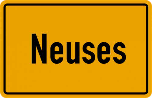 Ortsschild Neuses, Kreis Bad Mergentheim