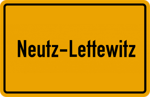 Ortsschild Neutz-Lettewitz