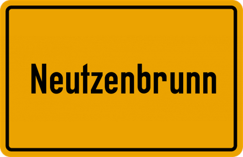 Ortsschild Neutzenbrunn