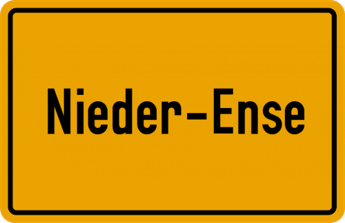 Ortsschild Nieder-Ense, Waldeck