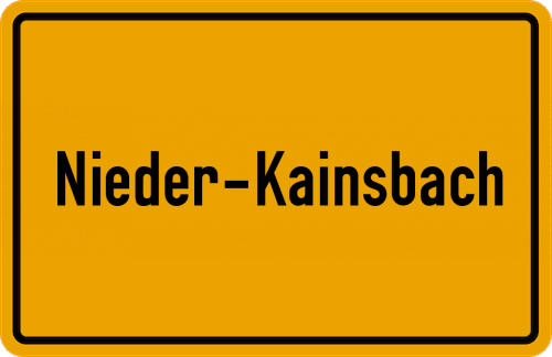 Ortsschild Nieder-Kainsbach