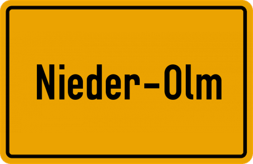 Ortsschild Nieder-Olm