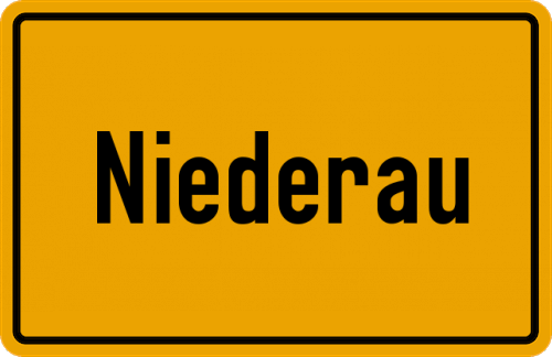 Ortsschild Niederau, Kreis Düren