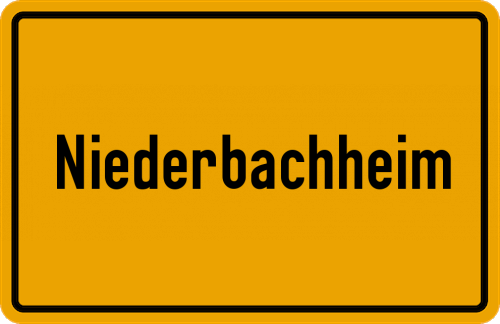 Ortsschild Niederbachheim