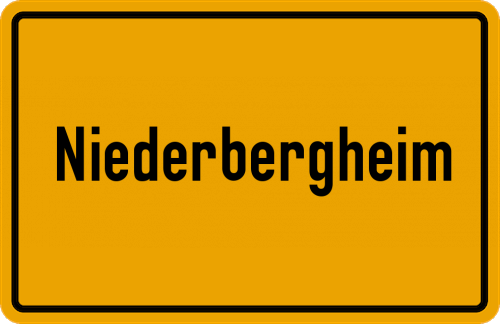 Ortsschild Niederbergheim