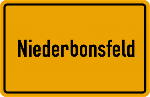 Ortsschild Niederbonsfeld