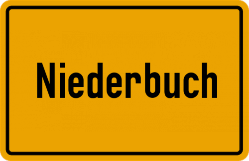 Ortsschild Niederbuch