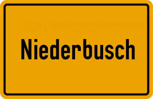 Ortsschild Niederbusch, Selfkantkreis