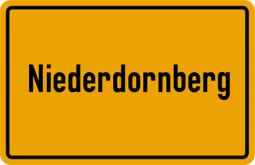 Ortsschild Niederdornberg