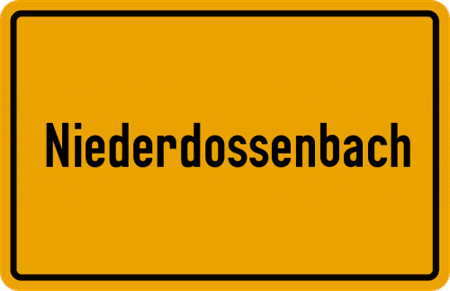 Ortsschild Niederdossenbach