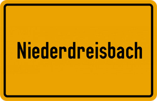 Ortsschild Niederdreisbach, Westerwald