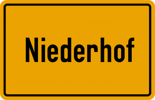 Ortsschild Niederhof