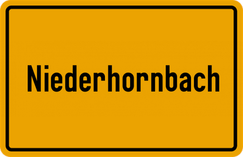 Ortsschild Niederhornbach