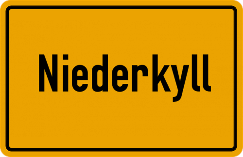 Ortsschild Niederkyll