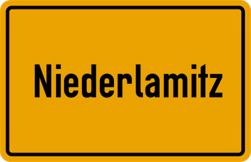 Ortsschild Niederlamitz