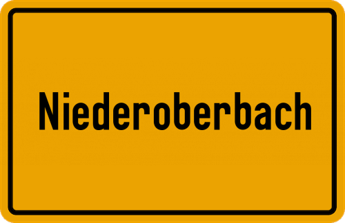 Ortsschild Niederoberbach