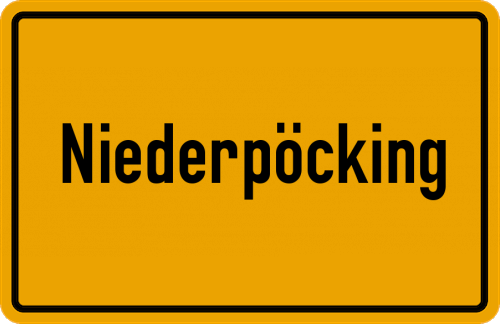 Ortsschild Niederpöcking