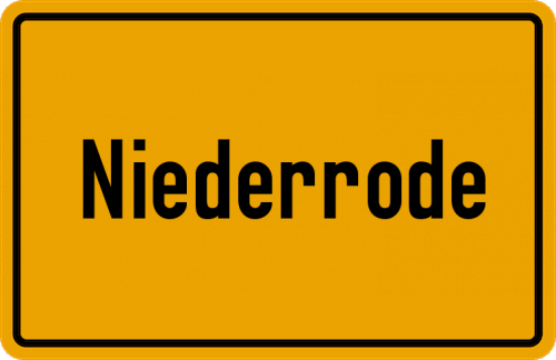 Ortsschild Niederrode
