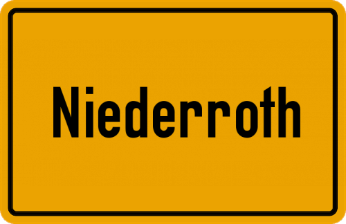 Ortsschild Niederroth