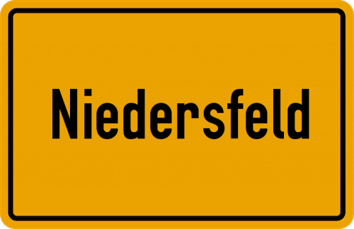 Ortsschild Niedersfeld